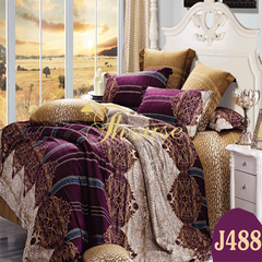 Bộ chăn ga gối drap giường cotton satin Hàn Quốc Julia 488BC