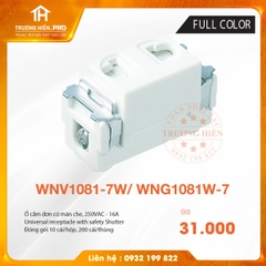 Ổ CĂM ĐƠN CÓ MÀN CHE FULL COLOR WHITE PANASONIC WNV1081-7W