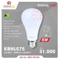 BÓNG ĐÈN LED DUHAL 5W - KBNL575 