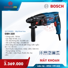 MÁY KHOAN BÚA  BOSCH GBH 220