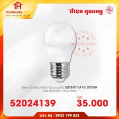 ĐÈN LED BULD ĐIỆN QUANG CÔNG SUẤT NHỎ ĐQ LEDBU11A45  3W 03765 CHỤP CẦU MỜ