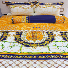 Bộ chăn ga gối drap giường cotton satin Hàn Quốc Julia 493
