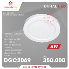 ĐÈN LED PANEL DUHAL ỐP TRẦN SIÊU MỎNG ĐỔI MẦU 6W DGC2069