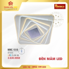 ĐÈN MÂM LED VUÔNG BANACO MMC 1518