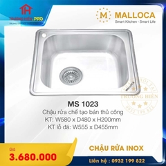  CHẬU RỬA CHÉN INOX MALLOCA MS 1023