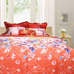 Bộ chăn ga gối drap giường màu trơn cotton satin Hàn Quốc Julia 494