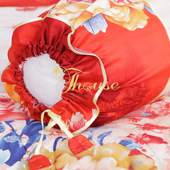 Bộ chăn ga gối drap giường màu trơn cotton satin Hàn Quốc Julia 494