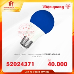 ĐÈN LED BULD ĐIỆN QUANG CÔNG SUẤT NHỎ ĐQ LEDBU11A50 03B 3W BLUE