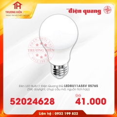 ĐÈN LED BULD ĐIỆN QUANG CÔNG SUẤT NHỎ ĐQ LEDBU11A55V 05765 5W CHỤP CẦU MỜ, NGUỒN TÍCH HỢP