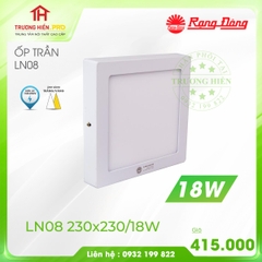 ĐÈN LED ỐP TRẦN  RẠNG ĐÔNG VUÔNG 18W LN08 230×230/18W 