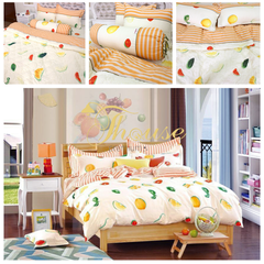 Bộ chăn ga gối drap giường 100% cotton sợi bông Hàn Quốc Julia 249