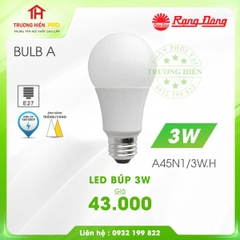 ĐÈN LED BULB RẠNG ĐÔNG 3W A45N1/3W.H