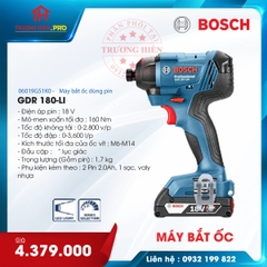 MÁY BẮT ỐC BOSCH DÙNG PIN GDR 180-LI