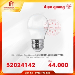 ĐÈN LED BULD ĐIỆN QUANG CÔNG SUẤT NHỎ ĐQ LEDBU11A60  5W 05727 V03 CHỤP CẦU MỜ