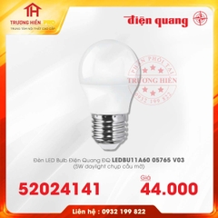 ĐÈN LED BULD ĐIỆN QUANG CÔNG SUẤT NHỎ ĐQ LEDBU11A60 5W 05765 V03 CHỤP CẦU MỜ