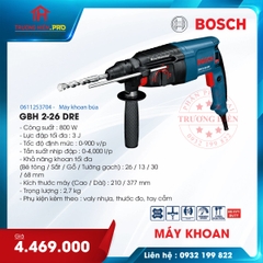 MÁY KHOAN BÚA ĐIỆN BOSCH GBH 2-26 DRE