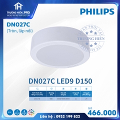 ĐÈN ÂMTRẦN TRÒN GẮN NỔI PHILIPS 11W DN027C LED9 D150