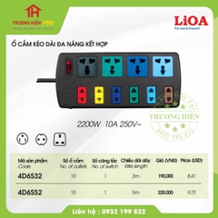 Ổ CẮM 10 LỖ LIOA 3M  4D6S32​​​​​​​ 3M