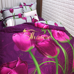 Bộ chăn ga gối drap giường cotton satin Hàn Quốc Julia 489