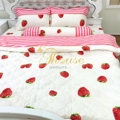 Bộ chăn ga gối drap giường 100% cotton sợi bông Hàn Quốc Julia 248