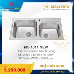 CHẬU RỬA CHÉN INOX MALLOCA MS 1011 NEW