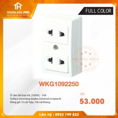 Ổ CĂM ĐÔI LOẠI NỔI FULL COLOR WHITE PANASONIC WKG1092250