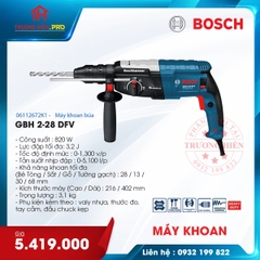 MÁY KHOAN BÚA  BOSCH GBH 2- 28 DFV