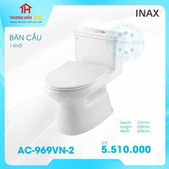 BÀN CẦU 1 KHỐI INAX AC-969VN-2