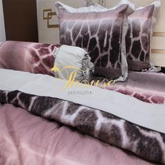 Bộ chăn ga gối drap giường cotton satin Hàn Quốc Julia 484