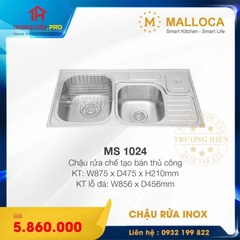  CHẬU RỬA CHÉN INOX MALLOCA MS 1024