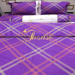 Bộ chăn ga gối drap giường 100% cotton sợi bông Hàn Quốc Julia 232P