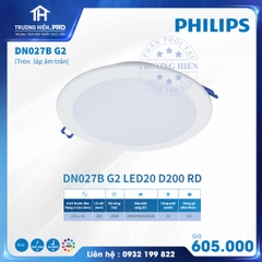 ĐÈN LED ÂM TRẦN TRÒN PHILIPS 22W DN027B G2 LED20 D200 RD