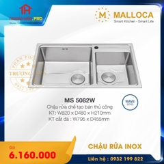  CHẬU RỬA CHÉN INOX MALLOCA MS 5082W