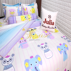 Bộ chăn ga gối drap giường 100% cotton sợi bông Hàn Quốc Julia 229