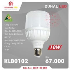BÓNG ĐÈN LED TRỤ DUHAL 10W - KLB0102