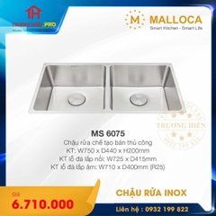 CHẬU RỬA CHÉN INOX MALLOCA MS 6075