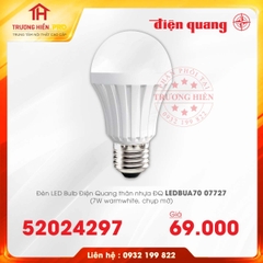 ĐÈN LED BULD ĐIỆN QUANG CÔNG SUẤT NHỎ ĐQ LEDBUA70 7W 07727 CHỤP MỜ 