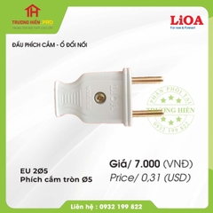 ĐẦU PHÍCH CẮM LiOA EU 2Φ 5