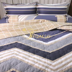Bộ chăn ga gối drap giường cotton satin Hàn Quốc Julia 403