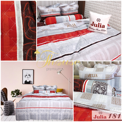 Bộ chăn ga gối drap giường 100% cotton Hàn Quốc Julia 181BC