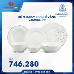 BỘ BÀN ĂN 09 SẢN PHẨM DAISY IFP CHỈ VÀNG MINH LONG