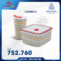 COMBO 5: LY SỨ- HỘP SỨ DƯỠNG SINH MINH LONG- HOA VĂN MOSAIC