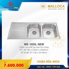 CHẬU RỬA CHÉN INOX MALLOCA MS 1025L NEW 