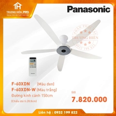 QUẠT TRẦN PANASONIC 5 CÁNH  F-60XDN, F-60XDN-W