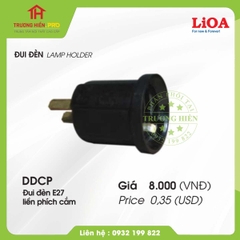 Đui đèn E27 liền phích cắm dẹt