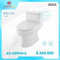 BÀN CẦU 1 KHỐI INAX AC-939VN-2