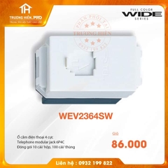 Ổ CẮM ĐIỆN THOẠI 4 CỰC WIDE SERIES  PANASONIC WEV2364SW 