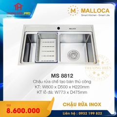 CHẬU RỬA CHÉN INOX MALLOCA MS 8812