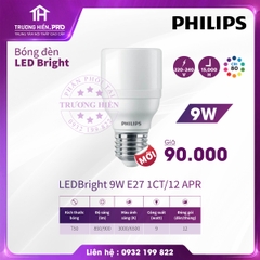 ĐÈN LED BULB PHILIPS LED BRIGHT 9W 1CT/12 APR