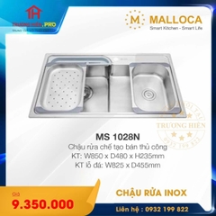  CHẬU RỬA CHÉN INOX MALLOCA MS 1028 N